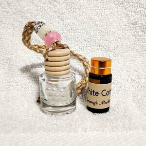 Auto Air Freshener • Hanging Refill Diffuser "White Cotton" FREE OIL